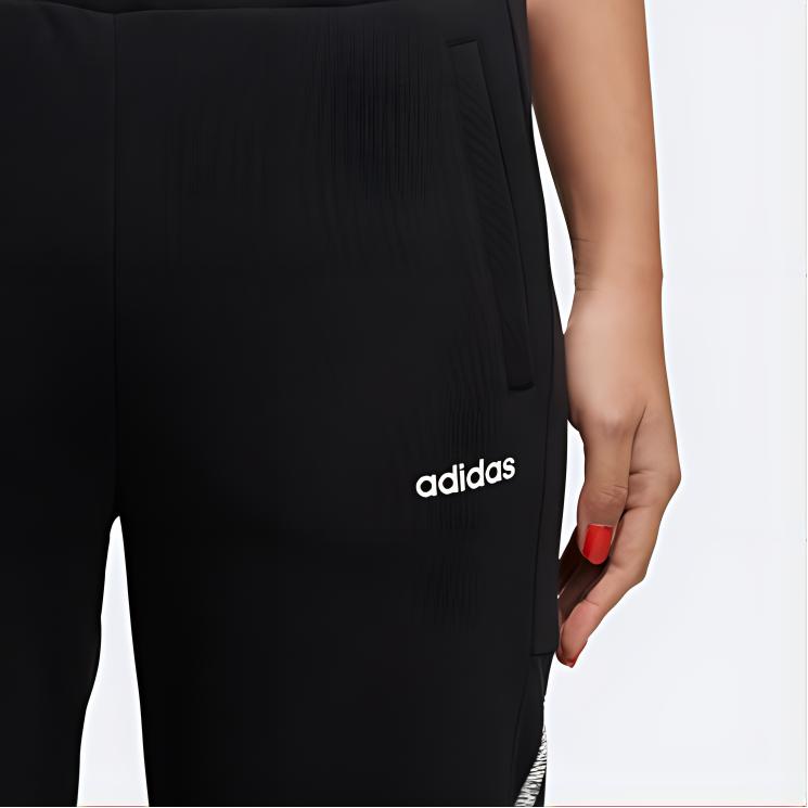 Adidas Neo W Ce 3S 7/8 Tp Slim Fit Straight Leg Mid Rise Nine Point Knitted Sports Брюки женские Брюки черные DW7997