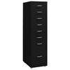 VidaXL Mobile Filing Cabinet Black 28x41x109 Cm Metal