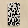 Black Leopard Print Silicone Phone Case For Samsung Galaxy A16 A14 A13 A34 A54 A33 S25 S24 S23 Ultra S22 Plus S21 FE Soft Cover