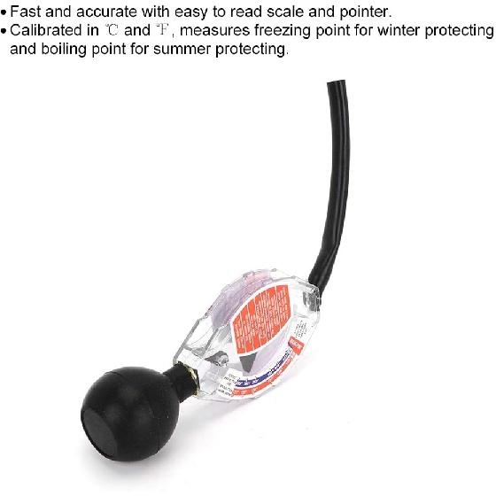 Coolant Tester, Antifreeze Tester High Accuracy Dial Type Anti-Freeze Coolant Tester Car Battery Liquid Densitometer 6/12/24V