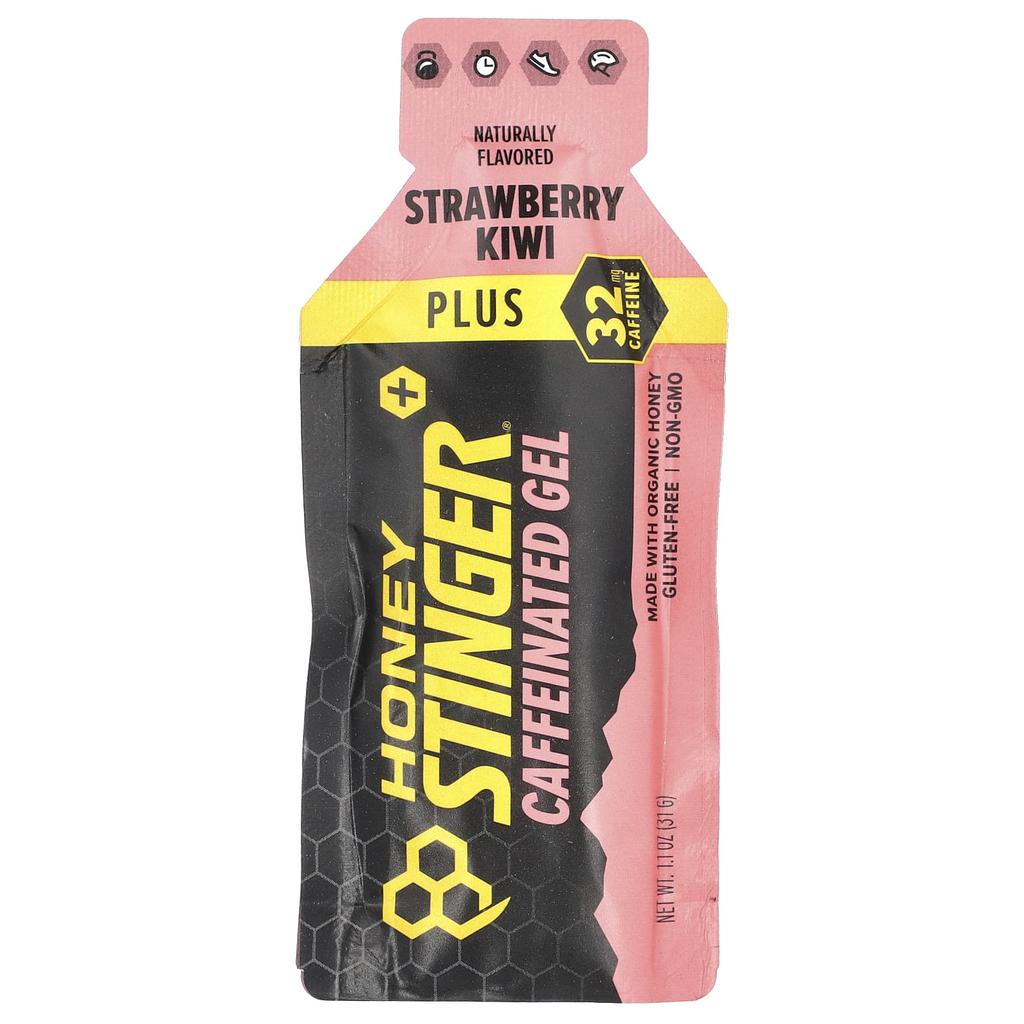 Honey Stinger, Energy Gel, Strawberry Kiwi, 24 Packs, 31 G (1.1 Oz) Each