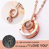 Fashion Boho Crystal Valentine's Day Present Projection Necklace I love You Bohemia 100 Languages