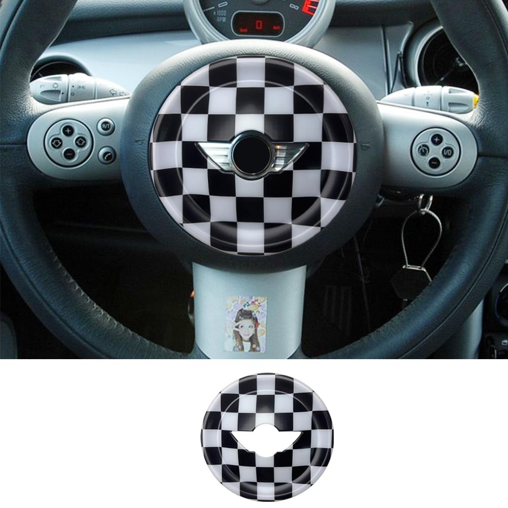 Car Steering Wheel Center Panel Cover Car Sticker For Mini Cooper R50 R52 R53 Car-Styling Interior Trim Auto Accessories ksgbw33