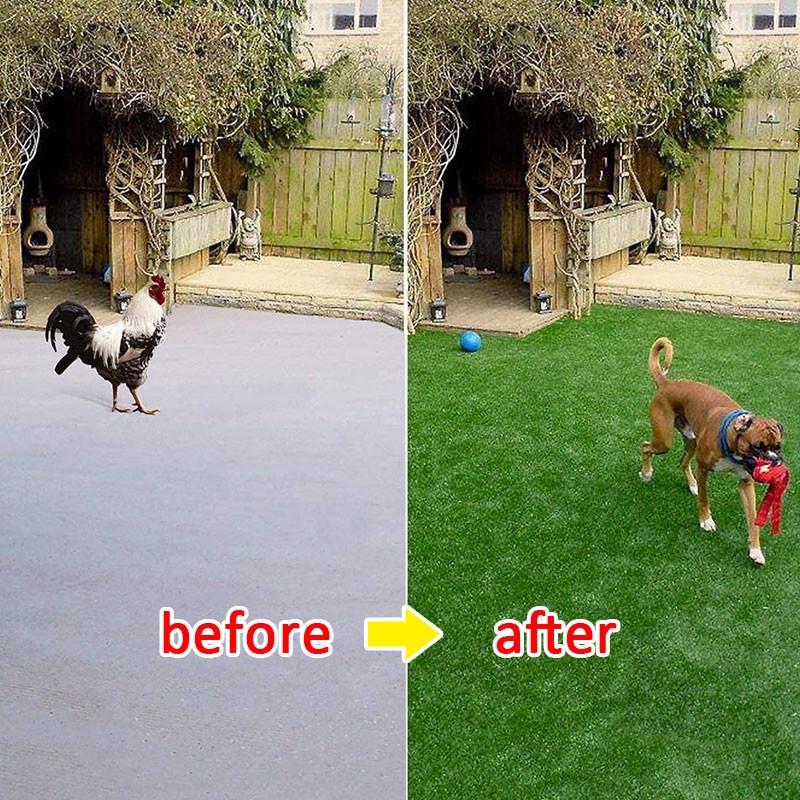 10mm Indoor/Outdoor Artificial Grass Mat Fake Lawn Synthetic Green Yard Garden Army Green