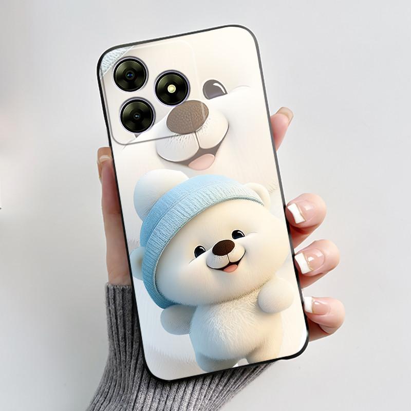 For Blackview Wave 8C 6.56" Wave 8 Black View Wave8C Wave8 Back TPU Soft Silicone Phone Case Luxury Cute Love Rabbit Funny Cover