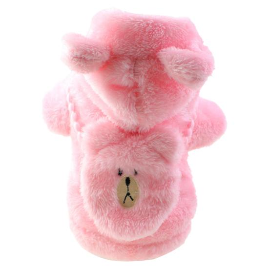 Одежда для домашних животных, привлекательное износостойкое флисовое теплое пальто с капюшоном для щенков, товары для домашних животных