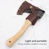 Ножны для топора из искусственной кожи, металл, легкий портативный защитный чехол для головы и ручки топора для кемпинга, работы на открытом воздухе, коричневый