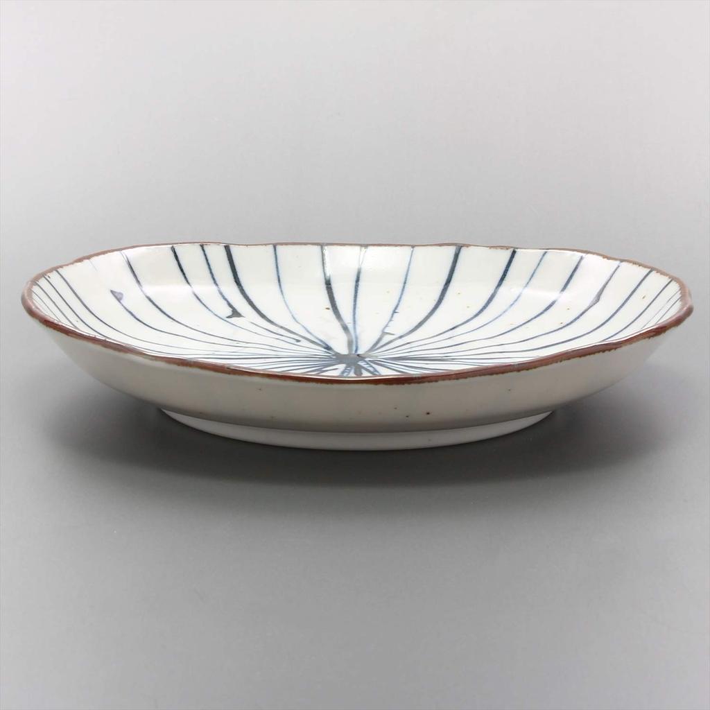 Mino Ware Plate Approx. 16 X 15 Cm Microwave and Dishwasher Safe Tokusa Oval 132-0406