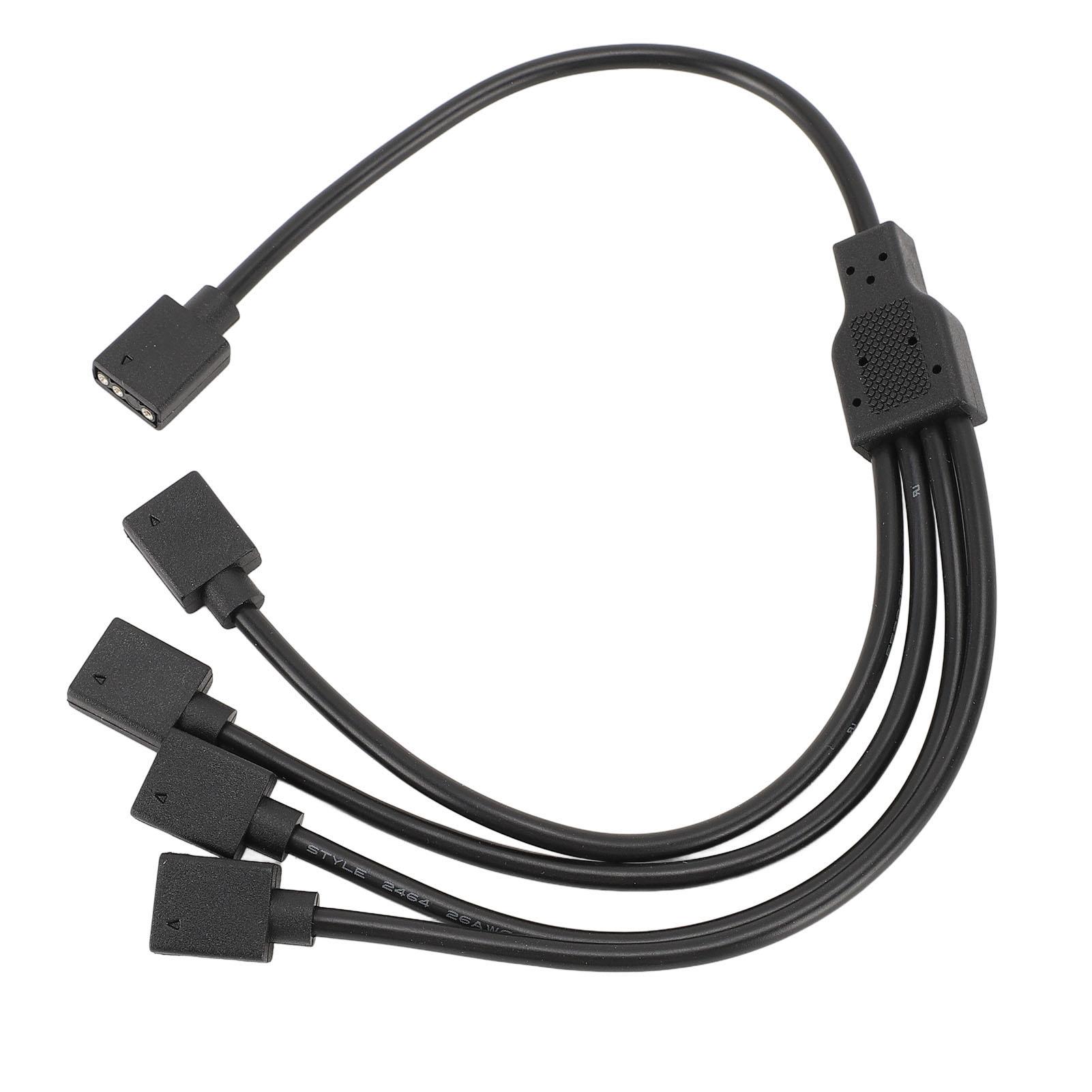 1-to-4 ARGB Splitter Cable, 5V 3-pin to JST SM 3Pin Female Adapter Cable