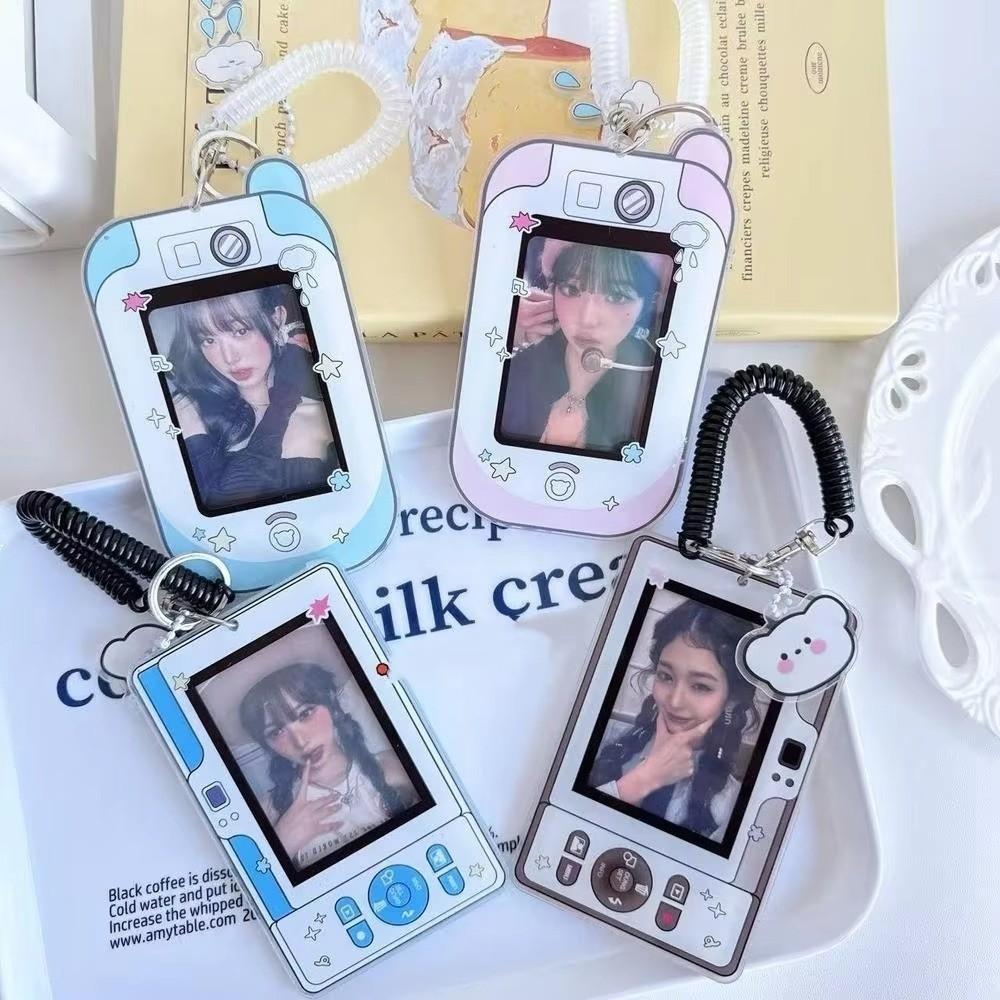 Keychain Pendant Acrylic Card Holder 3 Inch Kpop Photocard Holder for Backpack Accessory