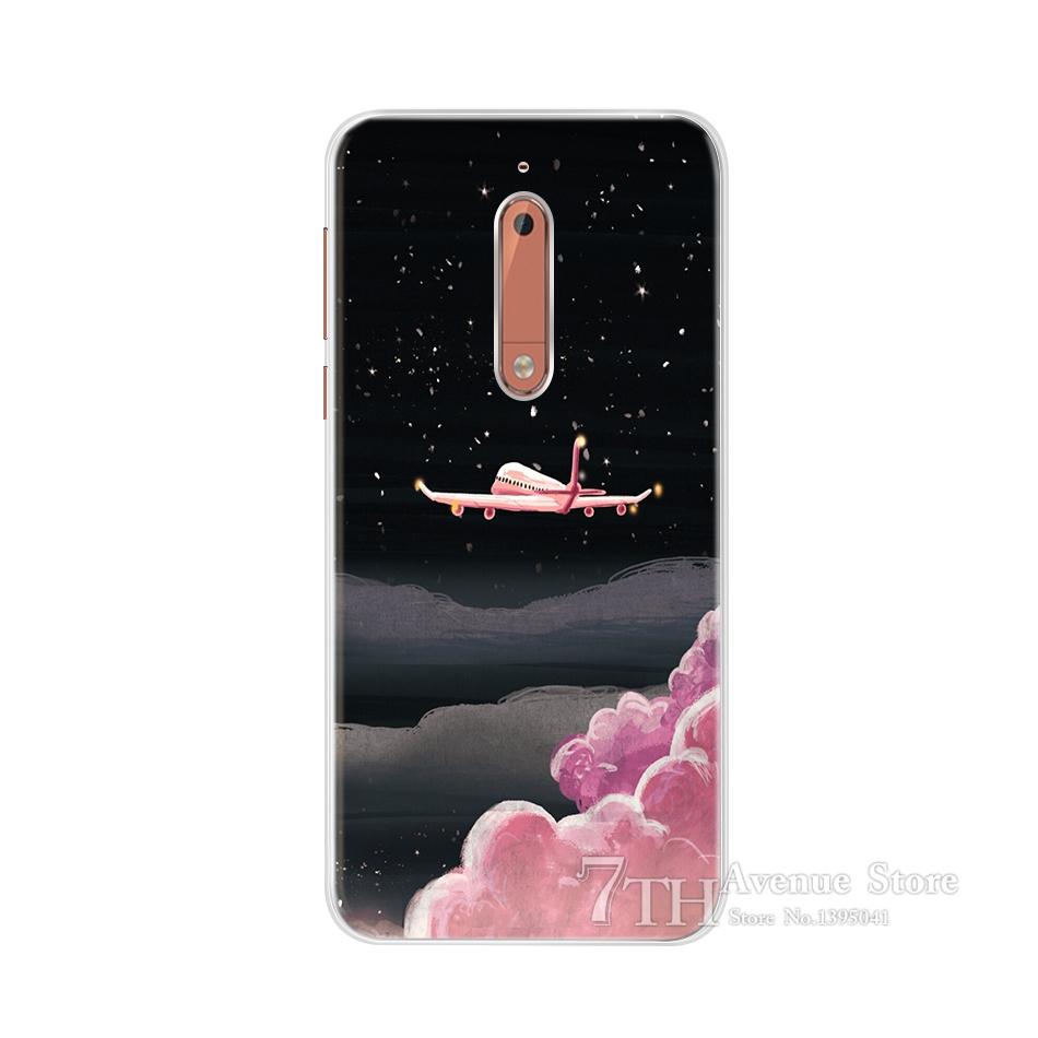 Чехол для Nokia 5 5.2" Мультяшный Мягкий Силиконовый TPU Чехол для Телефона Для Nokia 5 Nokia5 Глобальный Двойной TA-1024 TA-1053 TA-1044 Задняя Крышка