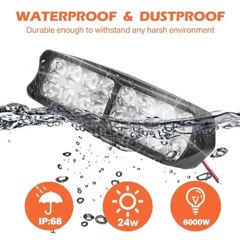 8/12/16 светодиодных рабочих фар для автомобиля 12 В, универсальные фары для внедорожников, грузовиков, модифицированные фары для мотоциклов, противотуманные фары, лампы DRL