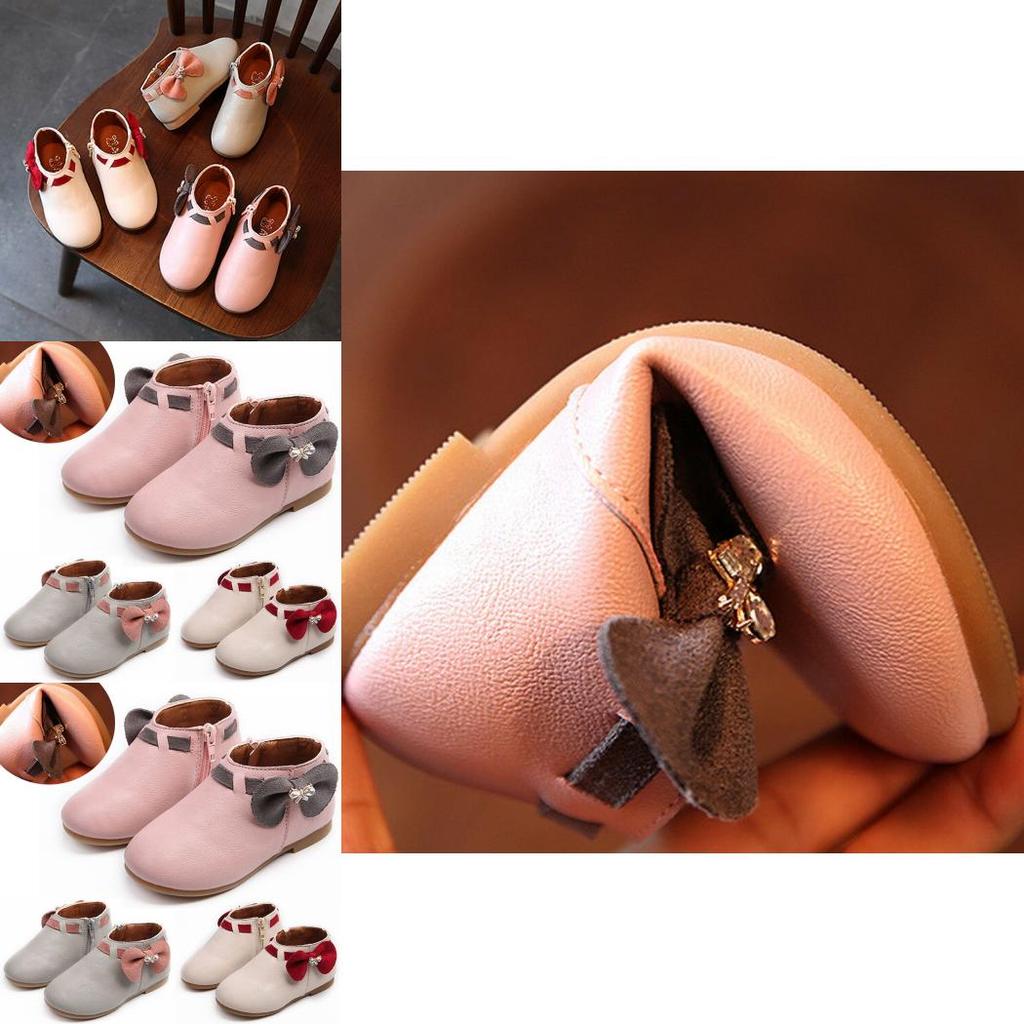 Timeless Fashion Leather Moccasins For Toddler Baby Girls With Bowknot Accent