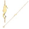 [Q9350] - Gold Plated 'Hypocampe' Children's Handmade Bracelet - 15x5 Mm