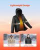 Heated Jacket for Men with 7.4V Battery, Soft Shell Electric Heating Coat, Windproof Lightweight Outerwear with 6 Heating Zones & 3 Heat Settings for