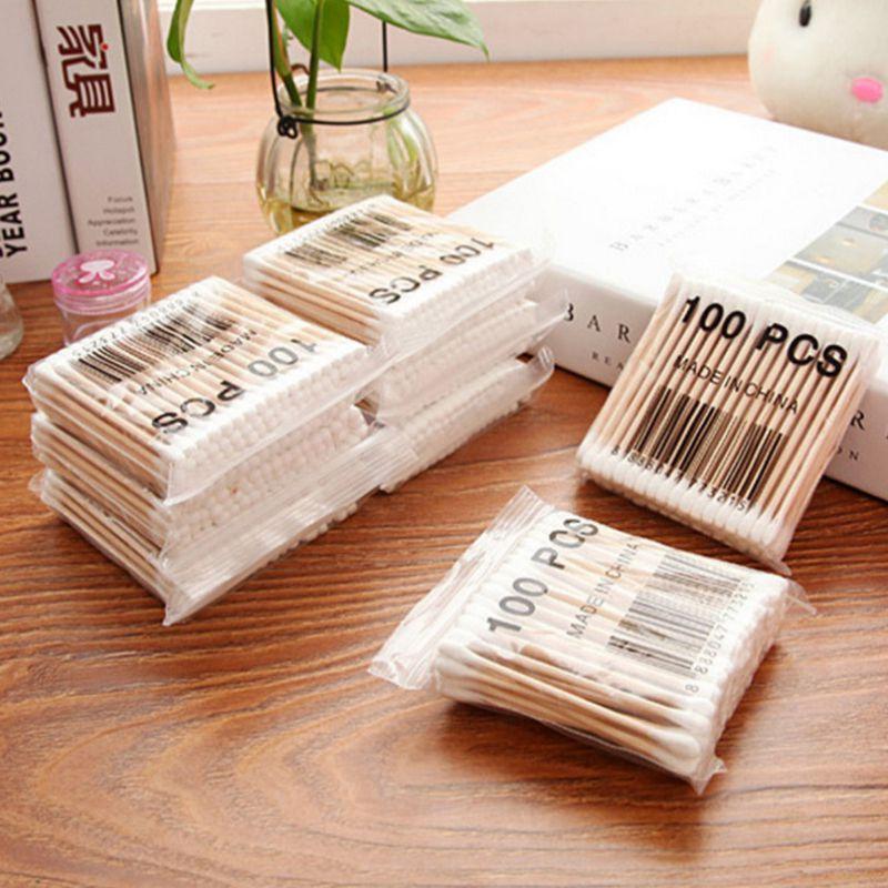 Soft And Gentle 30/100 Disposable Cotton Swab Lint Free Micro Brushes For Precise Ear Care