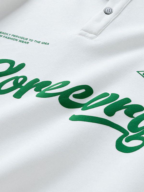 Мужская ретро-худи с воротником-поло - Модная японская рабочая одежда для подростков, весна/осень 2024