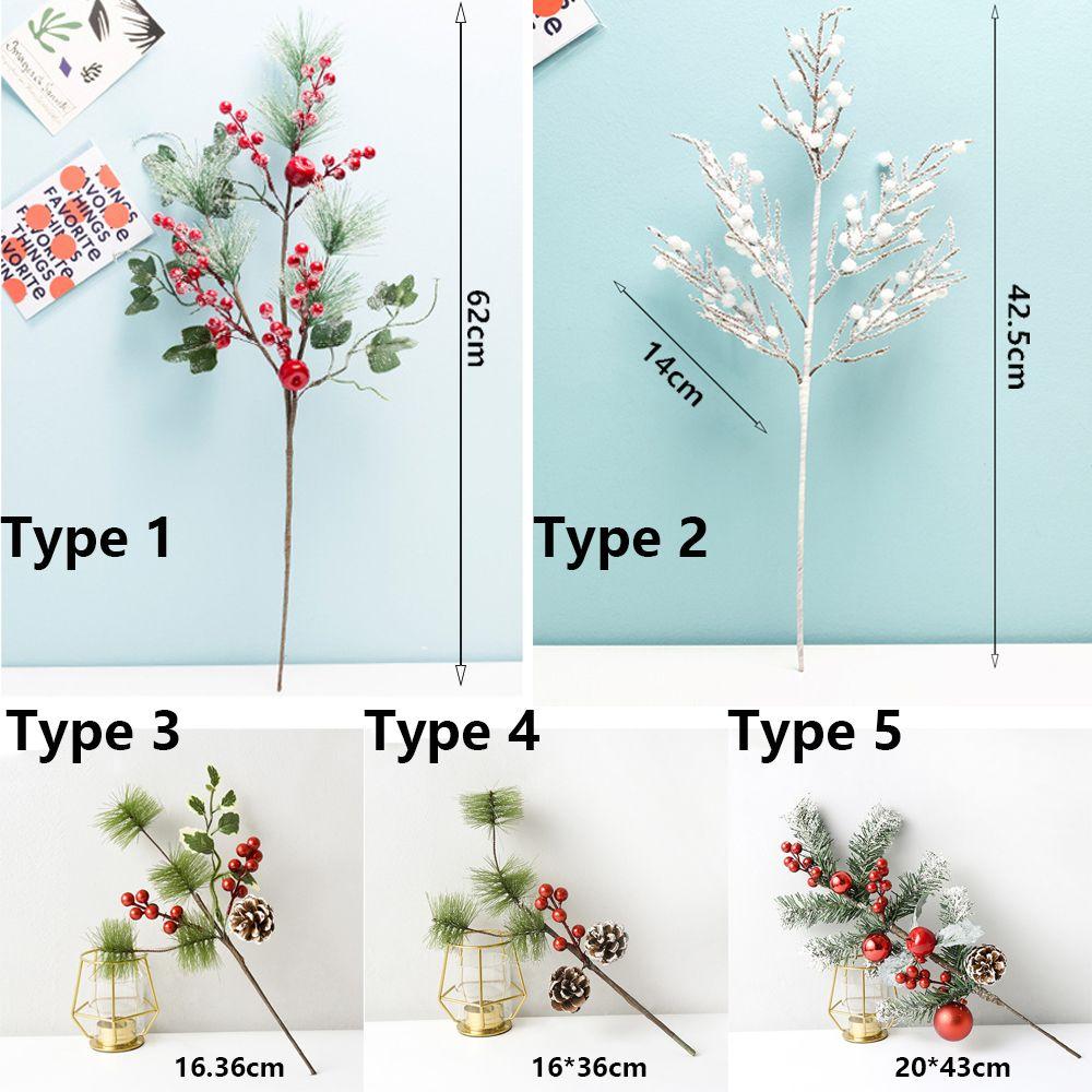 Растение, украшение дома, рождественские черенки, искусственные ветки деревьев, сосновая шишка, имитация красных ягод