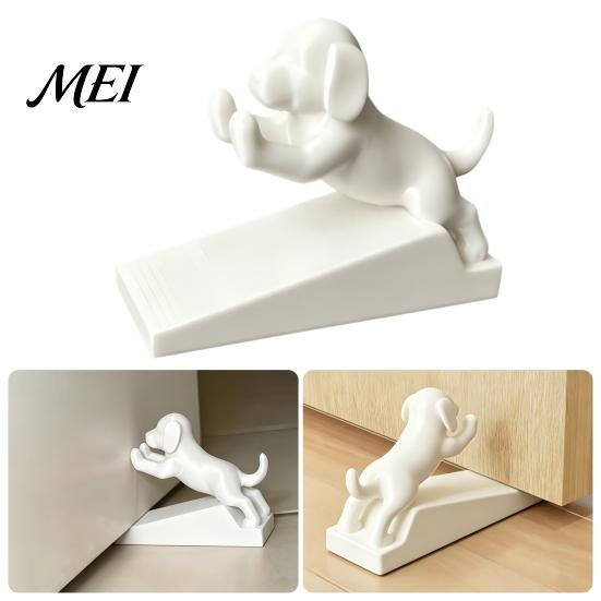 Healing Desk Ornament for Decor 3D Printed Cartoon Dog Door Stopper, Cute Animal Holder, Holder Non-Slip Wedge Floor Wall Protection Home Puppy