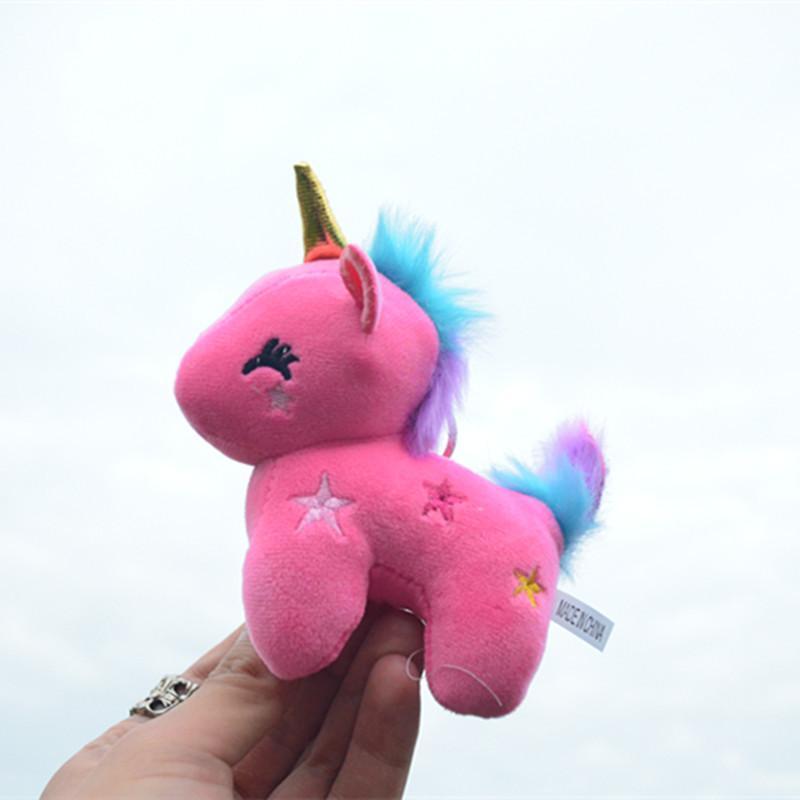 Adorable Plush Unicorn Keychain Soft Pp Cotton Miniature Horse Bag Charm