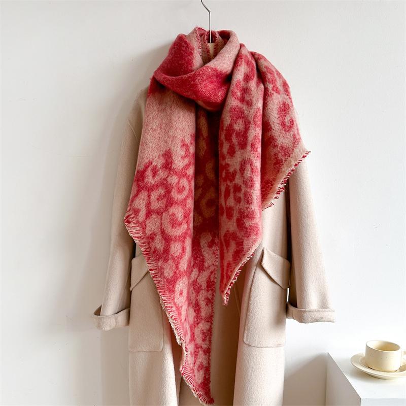New Thickened and Elongated Winter Scarf Cashmere Feeling Shawl and Wraps Pashmina Neckerchief Bufanda Female Poncho 48Colors
