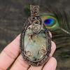Prehnite Handmade Copper Wire Wrap Jewelry Pendant 3.47 G7z51