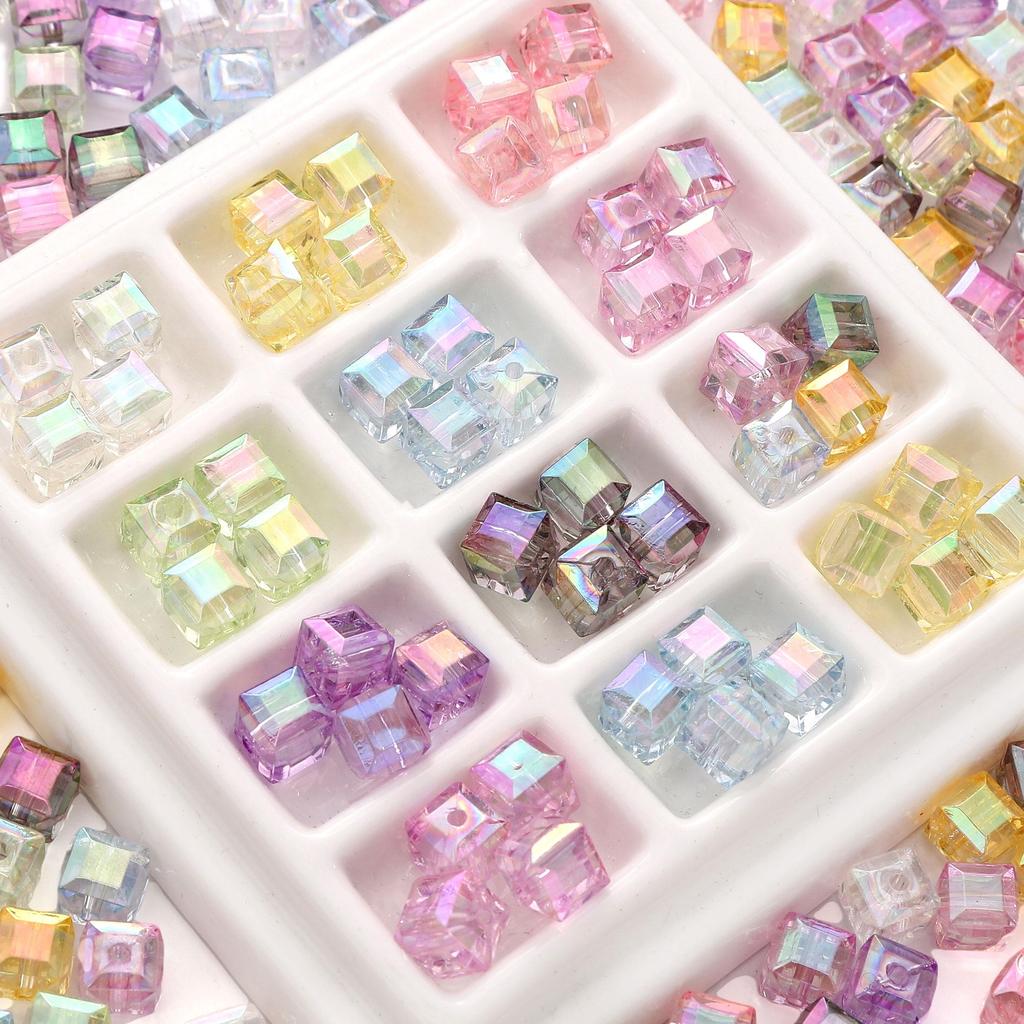 1300Pcs Acrylic Imitation Glass Three-Dimensional Magic Square Beads For DIY Bracelets Necklaces Jewelry Making