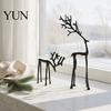 Winter Holiday Accents Christmas Reindeer Statue, Small Deer Sculpture Figurine, Modern Elegant Tabletop Decor for Tabletop, Mantel, Living