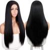 MISS WIG Женские модные длинные прямые черные парики из синтетического волокна для женщин, Лолита, повседневная вечеринка, термостойкий парик из волокна
