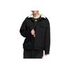 Stand Collar Solid Utility Cotton Jacket Unisex Outerwear Black IJ6616