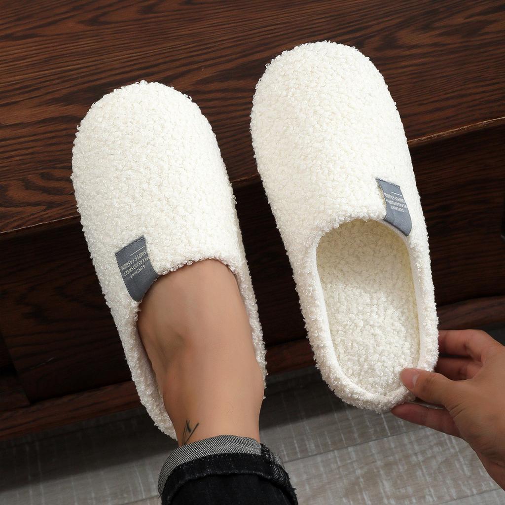Soft Sole House Cotton Slippers with Quiet Lightweight Indoor Home Shoes