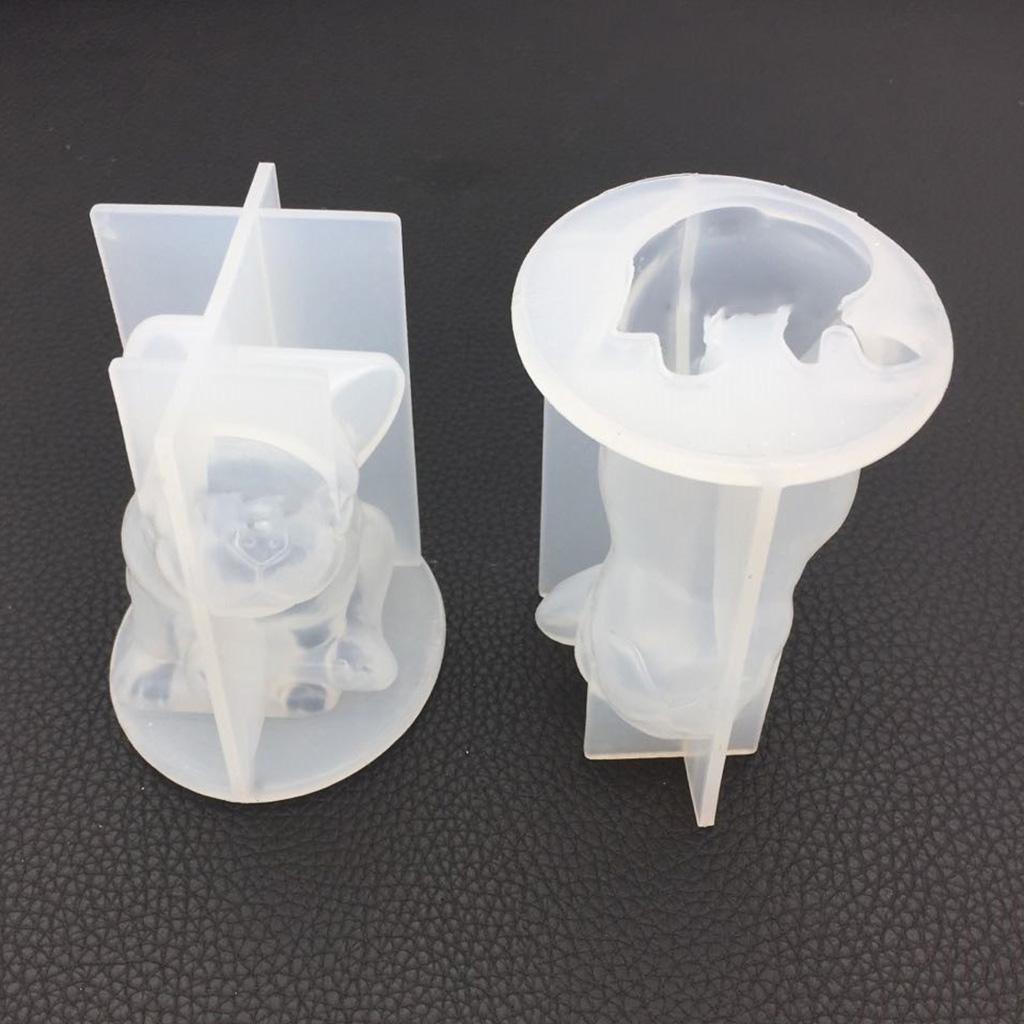 Handicrafts Earrings Danglers DIY Mold 3D Bulldog Lucky for Cat Necklace Pendant Silicone Mold Keychain Pendant Casting
