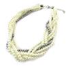 [N8852] - Designer Necklace 'Sissi' Ivory Gray