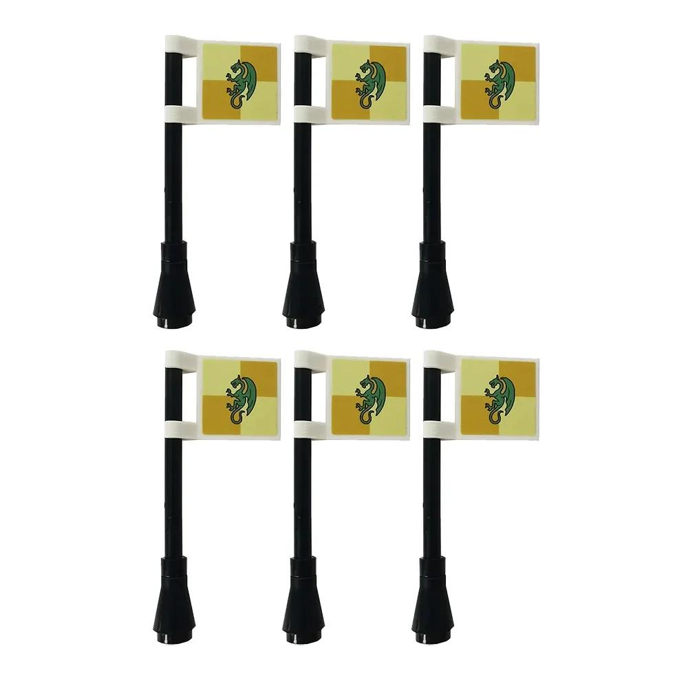 Флаг Строительный блок Средневековые города-государства Военная фигурка Флаг Оружие Древний Священная Римская империя Иерусалим Рыцарь Святого Лазаря Легион Игрушка