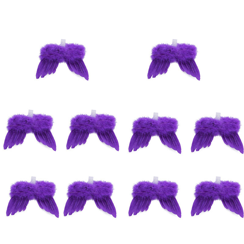 1 шт./10 шт. Милые белые перьевые крылья Реквизит для вечеринки и фотосессии Винтажный Праздничный Свадебный Рождественский Декоративный Подвесной Аксессуар