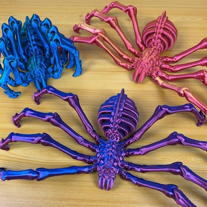 12СМ 3D-печатный паук, Игрушка-паук с подвижными и втягивающимися суставами, Креативная игрушка-паук, Украшение на Хэллоуин