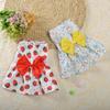 Pet Clothing Wrinkle-free Sweet Two-legged Charming Floral Print Small Dog Cat for Party