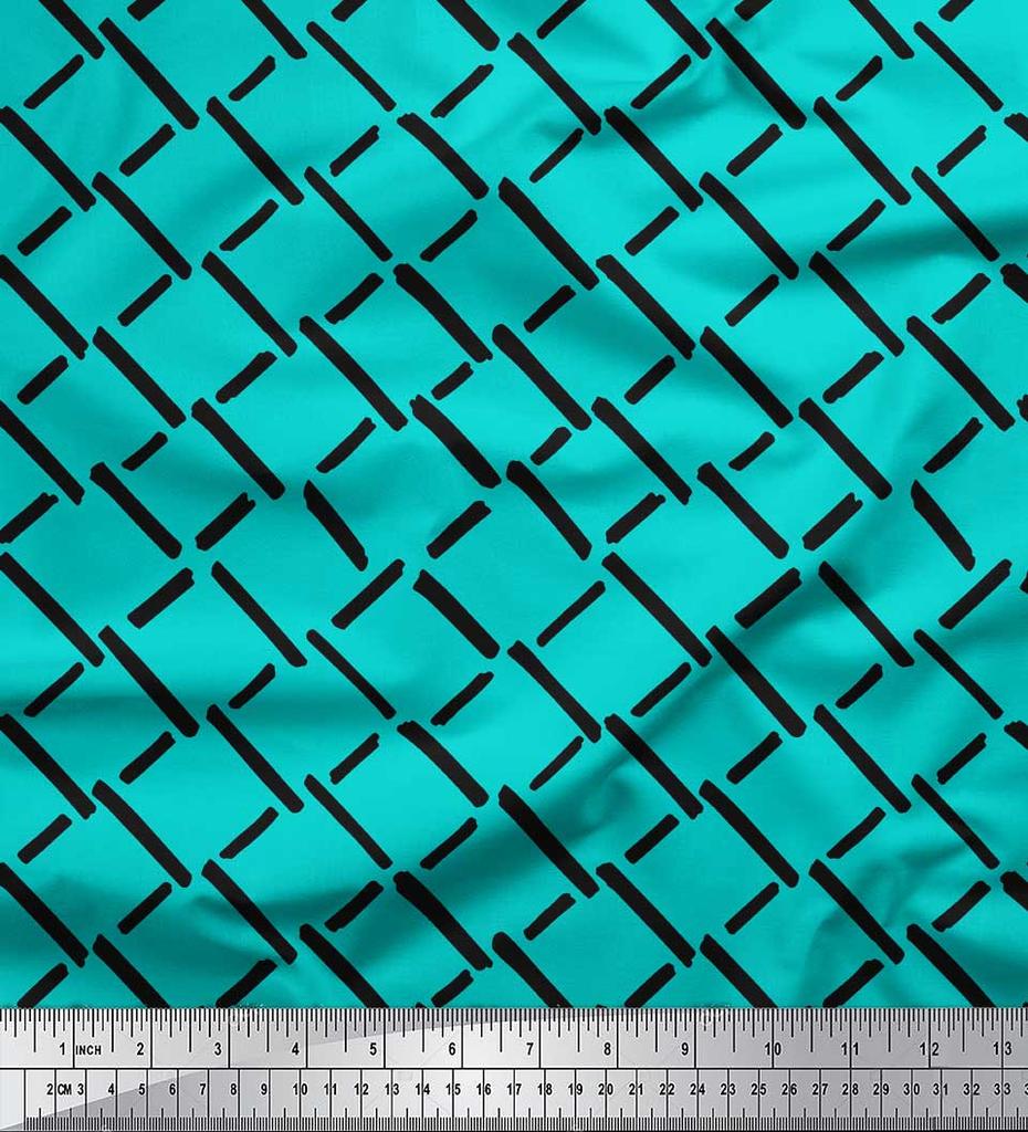 Soimoi Фиолетовая японская креп-сатиновая ткань с мазком кисти и абстрактным принтом, ткань по метрам, 42 дюйма