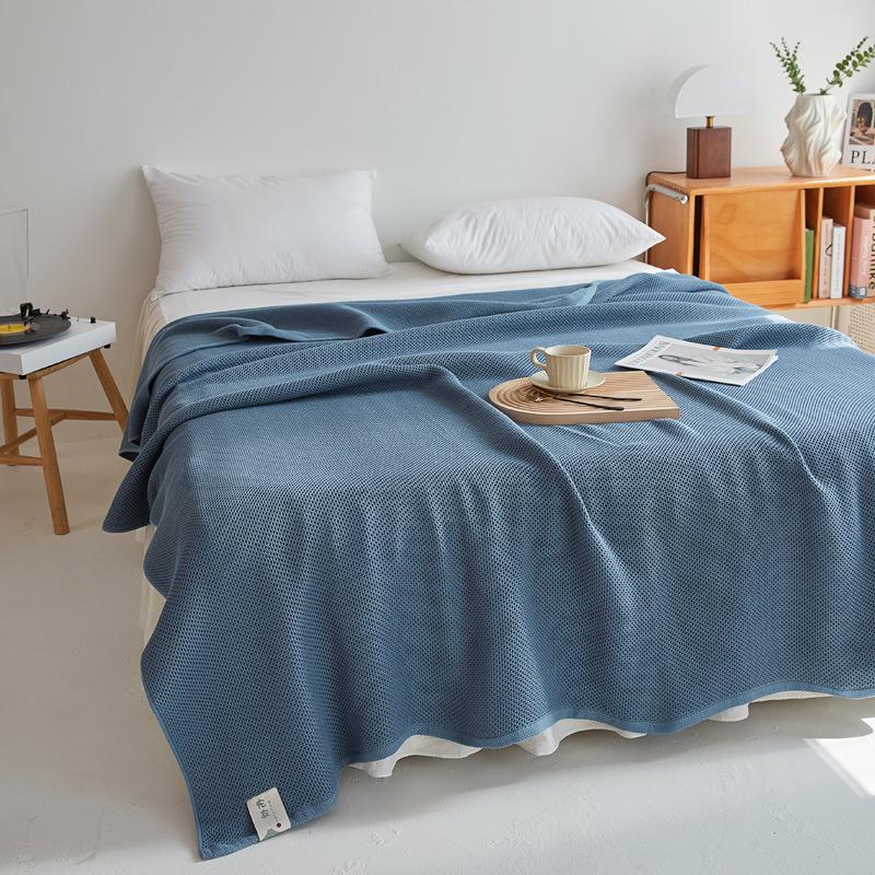 Тонкое вафельное клетчатое хлопковое одеяло для кровати, марлевое полотенце, одеяло, королева, стеганое покрывало, плед, чехол для дивана, постельное белье