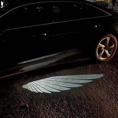 2 шт. Крылья автомобильный коврик свет для автомобилей приветственный свет зеркало заднего вида светодиодный свет универсальный 12 В модель автомобиля