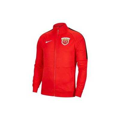 Футбольная тренировочная куртка Shanghai SIPG с воротником-стойкой, мужская верхняя одежда, красная CI8034-600