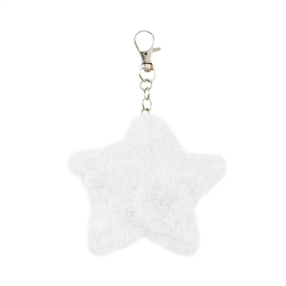 Pompom Pentagram Hairball Furry Star Doll Star Key Chain Lovely Star Plush Pendant Handbag