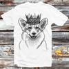 230 Gsm 100% Cotton British Corgi Dog Queen Crown Queens Platinum Jubilee T Shirt Vintage Retro Gift Mens Womens Unisex Cartoon Anime Top Tee B1147