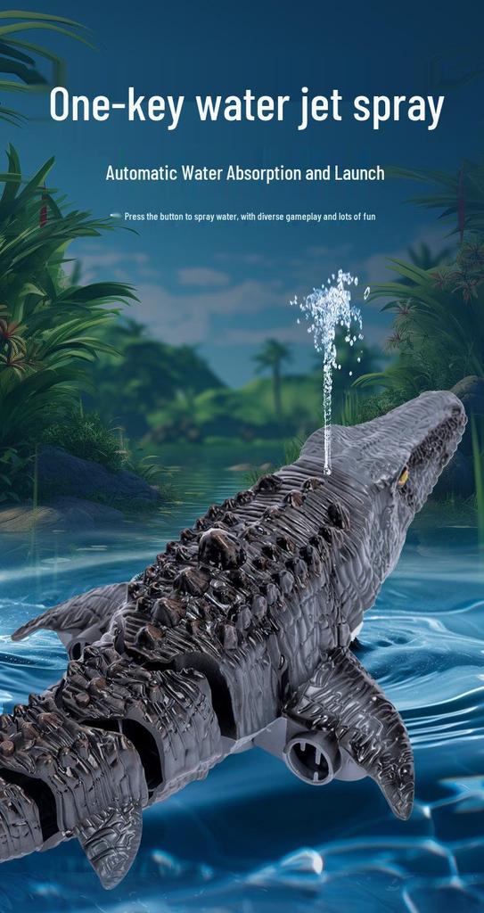 S11 4DRC Electric Camera Remote-Control Dinosaur Boat with Water Spray Toy for Kids