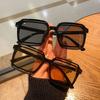 Glasses Women'S Large Frame Square Glasses Show Face Small Street Shooting Driving Sunglasses Korean Retro Sunshade Sunglasses