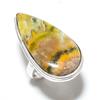 Bumblebee Jasper Gemstone Handmade 925 Sterling Silver Jewelry Ring Size 8 H4K54