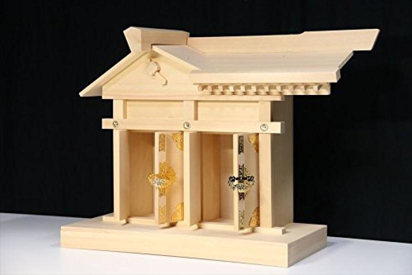 Мастерство Ямако Кисо Хиноки Эбису Дайкоку святилище, большой синтоистский алтарь Нися Дайкоку, высота x ширина 45 см x глубина 17 см (Тело святыни)