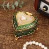 European Style Heart Jewelry Box Zinc Zinc Zinc Alloy Trinket Case Elegant Retro Jewelry Container  Gifts