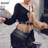 New 2025 Spring Autumn Knitted Sweater Women Fashion Sexy Black & Brown Patchwork Sweater Female Batwing Sleeve Pullover Feminino