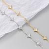 Luxury Four Leaf Flower Zircon Bracelet for Women 2026 New Fashion Rhinestone Bracelets Girls Party Jewelry Gifts